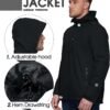 Outdoor Ventures Men's Packable Rain Jacket Waterproof Light...
