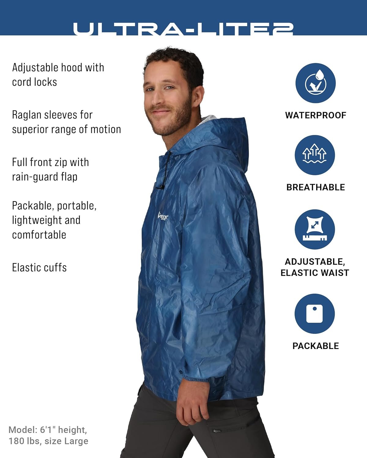 FROGG TOGGS Men's Ultra-lite2 2-Layer Waterproof Breathable ... - Image 2