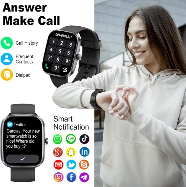 Smart Watch(Answer/Make Call), 1.91" Smartwatch for Men Wome...