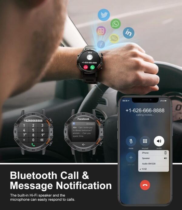 Military Smart Watch for Men(Answer/Dial Calls),100 Sports M...