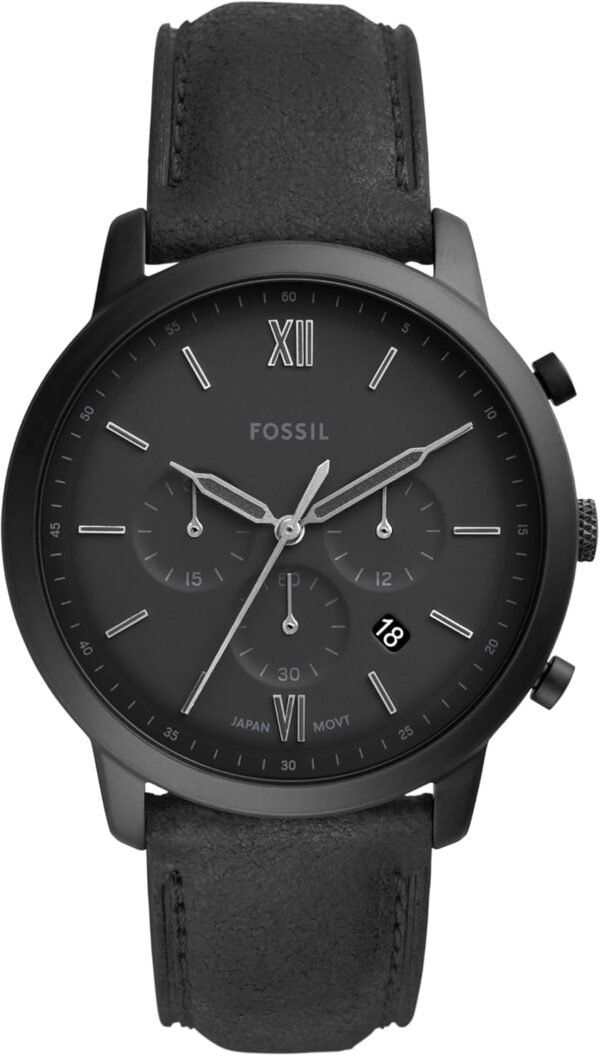 Fossil Men's Neutra Quartz Stainless Steel and Leather Chron...