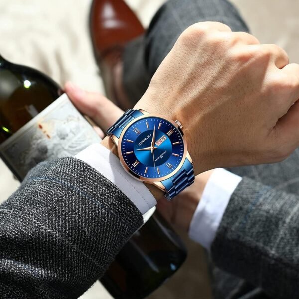 CRRJU Men's Fashion Luxury Stainless Steel Watches for Men B...