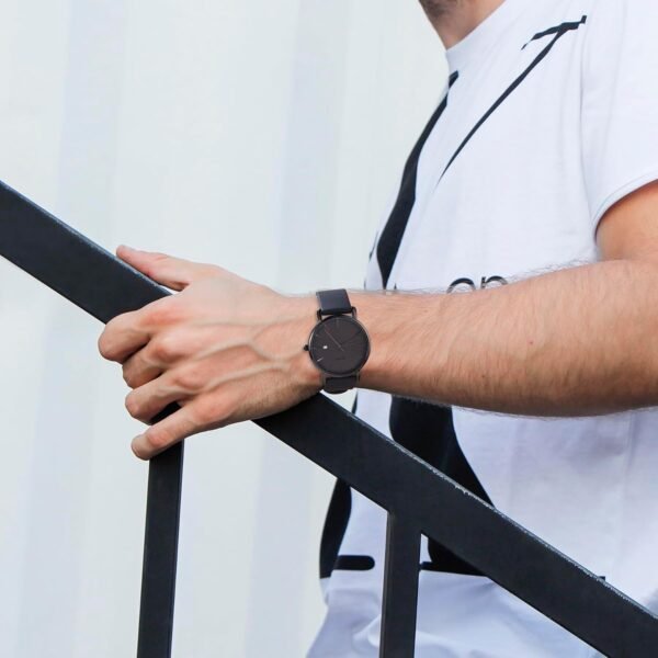 BUREI Men Watches Fashion Minimalist Analog Calendar Quartz ...