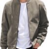 COOFANDY Men's Casual Varsity Jacket Vintage Lightweight Sue...