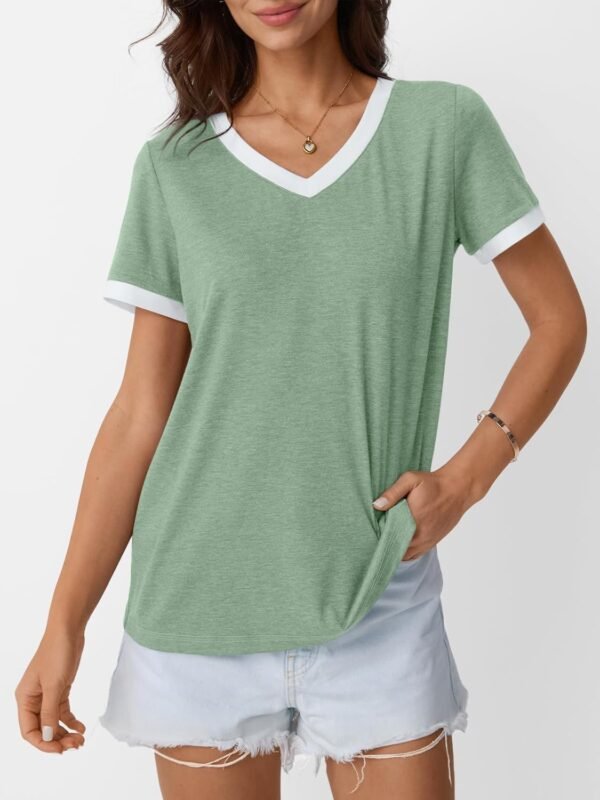 AUTOMET Womens Short Sleeve T-Shirts Summer Tops Casual Soft...