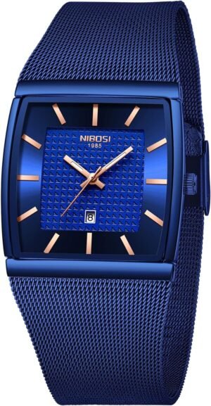 NIBOSI Men Watches Business Square Military Waterproof Sport...