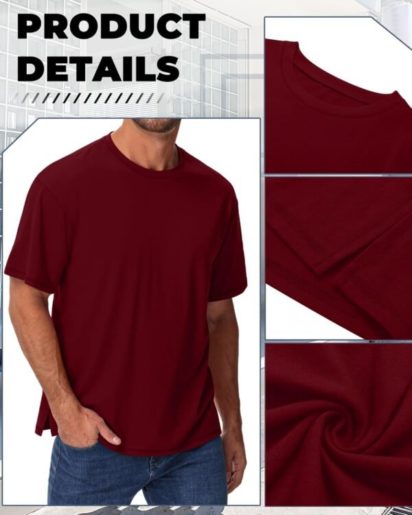 3 Pack Men's Big and Tall T-Shirts, Crew Neck Cotton Short S...