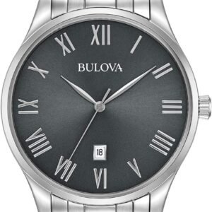 Bulova Men's Classic Stainless Steel 3-Hand Date Calendar Qu...