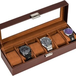 ProCase Watch Box for Men, 6 Slot Mens Watch Case, Watch Sto...