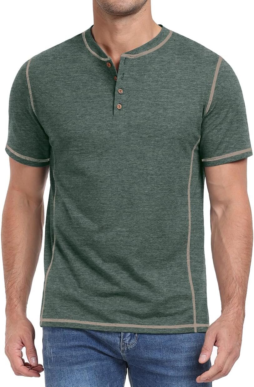 Sailwind Mens Henley Short Sleeve T-Shirt Cotton Maverick Sh... - Image 3