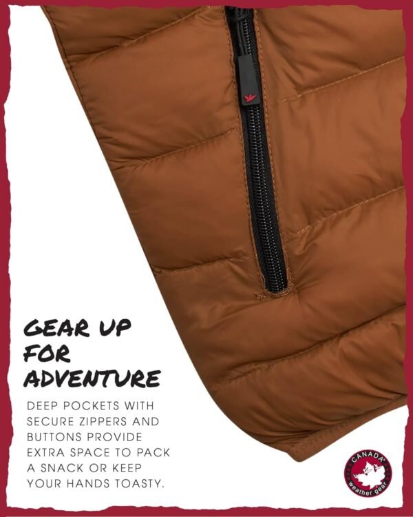CANADA WEATHER GEAR Mens' Puffer Jacket - Lightweight Packab...