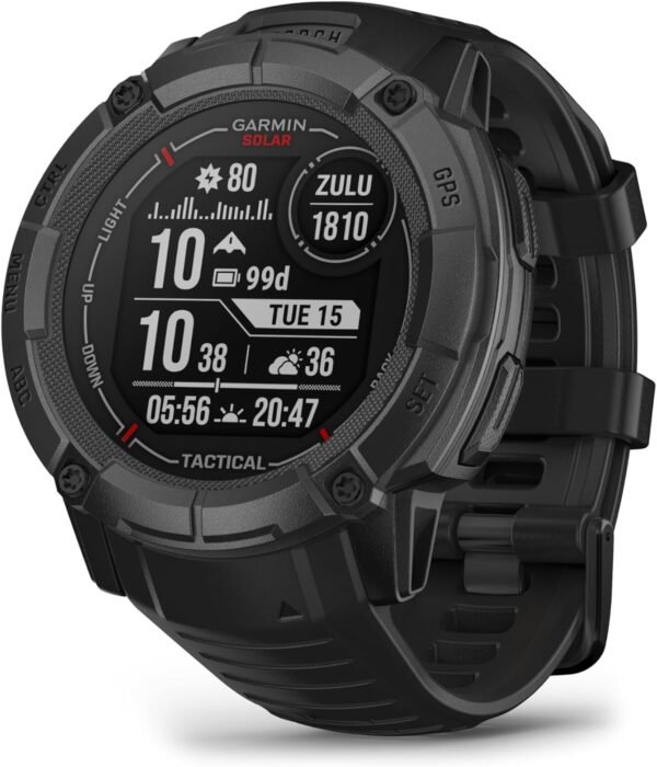 Garmin Instinct 2X Solar - Tactical Edition Black, Rugged Ou...