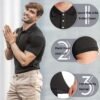 Muscle Polo Shirts for Men Slim Fit Short Sleeve Golf Shirts...