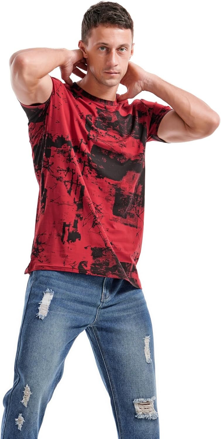 KLIEGOU Mens Hipster Hiphop Tees - Fashion Print T-Shirts - Image 6