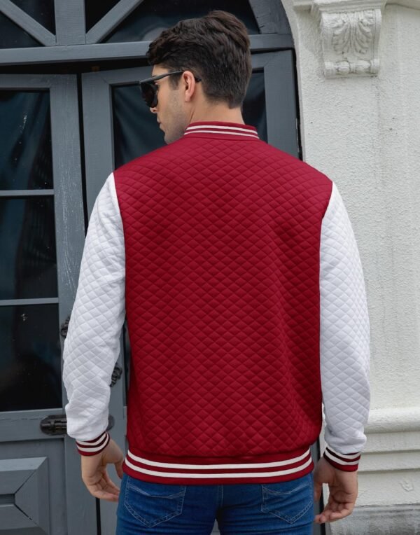 Mens Varsity Jacket Lightweight Jacket Causal Waffle Letterm...