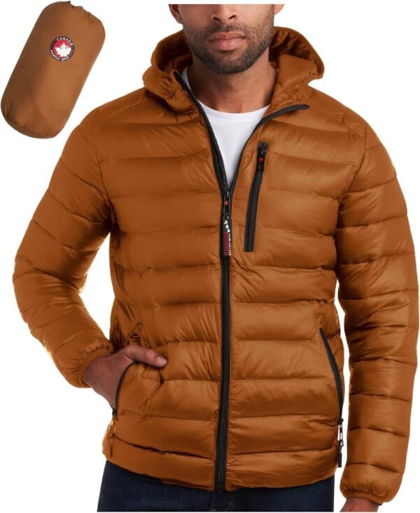 CANADA WEATHER GEAR Mens' Puffer Jacket - Lightweight Packab...