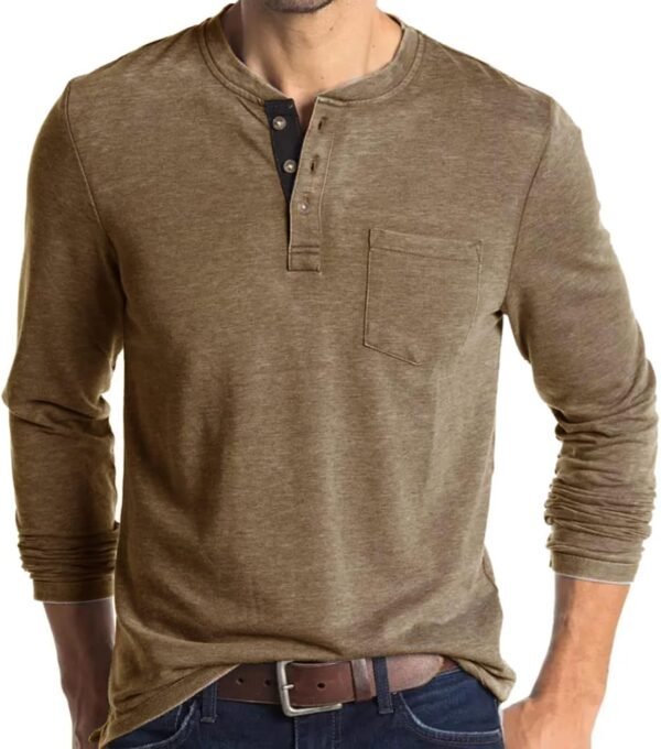Uposiut Mens Henley Shirts Long/Short Sleeve T Shirt Fashion...
