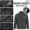 Mens softshell jacket, Insulated windbreaker Fleece Lined Ra...