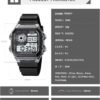 PASOY Men's Digital Multi-Function Watches Dual Time Alarm S...