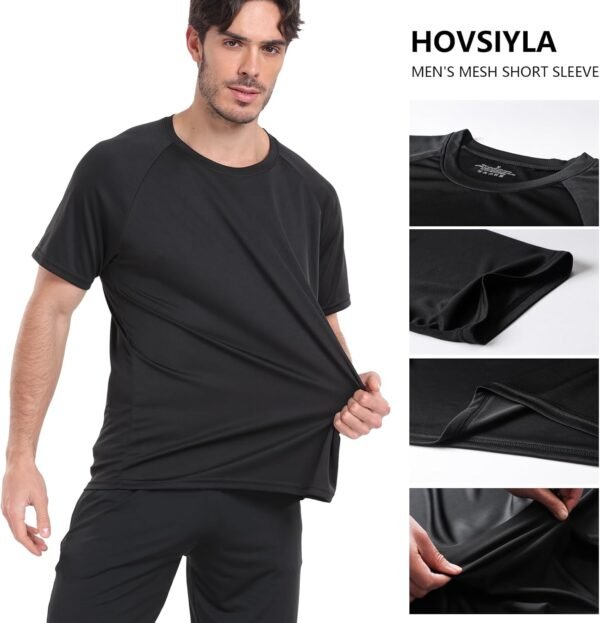 1/5 Pack Running Shirts Men Sport Tops Dry Fit Gym Wicking A...