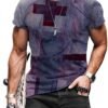 Mens T-Shirts Jesus Cross Faith Vintage Oil Painting Casual ...