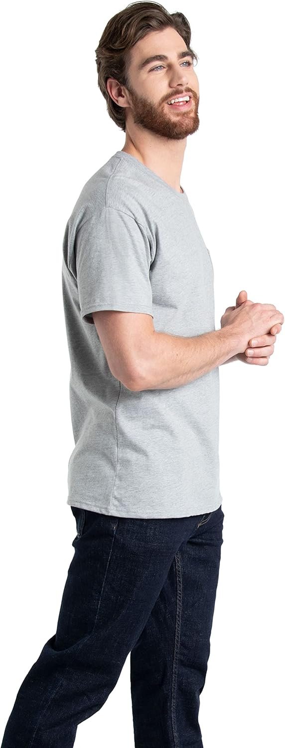 Fruit of the Loom Men's Eversoft Cotton Short Sleeve Pocket ...