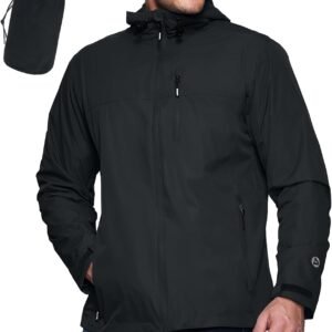 Outdoor Ventures Men's Packable Rain Jacket Waterproof Light...