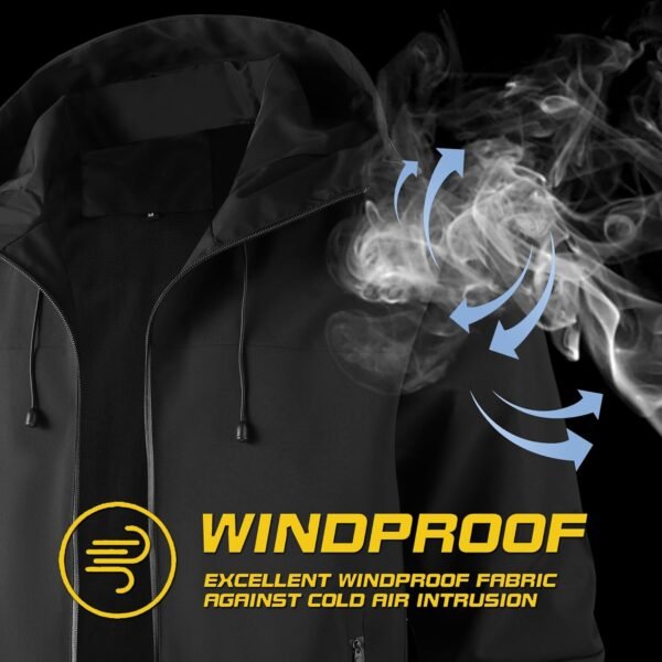 AFILOK Men's lightweight outdoor jacket with water resistant...