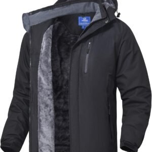 SPOSULEI Mens Skiing Jackets with Hoode Snowboarding Waterpr...