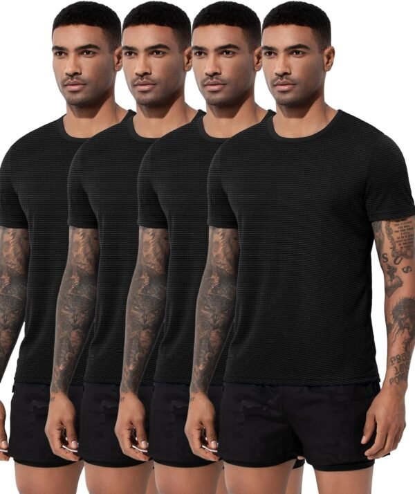 Arjen Kroos Men's Quick Dry Fit Running T-Shirts 4 Pack Acti...