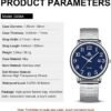 LN LENQIN Mens Watches Stainless Steel Analog Quartz Watches...
