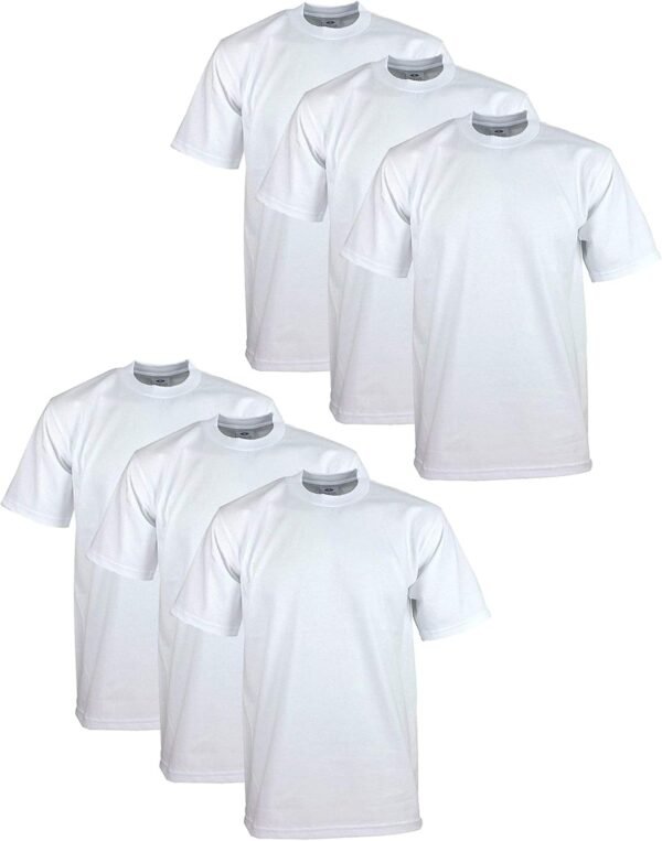 Pro Club Men's 6-Pack Heavyweight Cotton Short Sleeve Crew N...