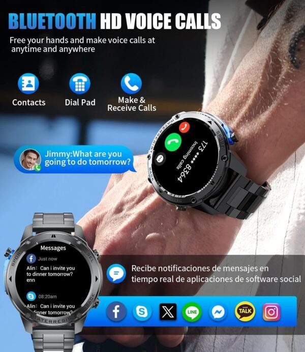 GPS Smart Watch for Men(Answer/Make Call),6 Satellite Positi...