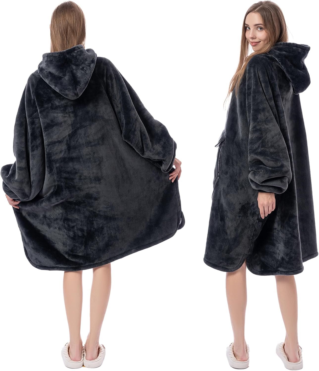 Krifey Wearable Blanket Hoodie, Oversized Sherpa Hooded as B... - Image 2