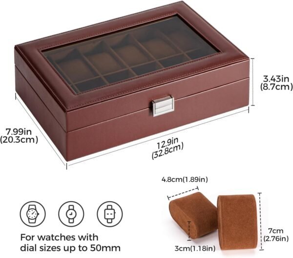 ProCase Watch Box Organizer for Men, 12 Slot Watch Display C...