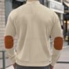 Men's Casual Zipper Corduroy Jacket Corduroy Lapel Long Slee...