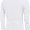 COOFANDY Men's Cotton Linen Henley T-Shirts Long Sleeve Hipp...
