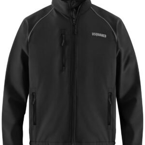 Mens softshell jacket, Insulated windbreaker Fleece Lined Ra...