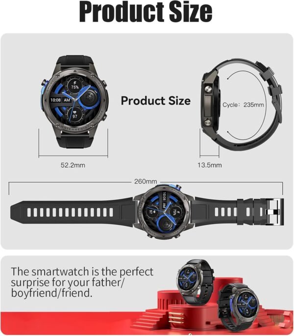 GPS Smart Watch for Men(Answer/Make Call),6 Satellite Positi...