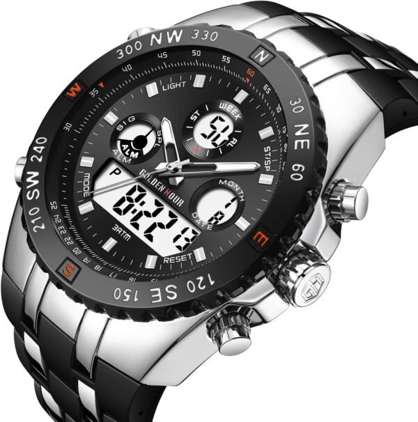 GOLDEN HOUR Luxury Military Sports Men's Watches Large Size ...