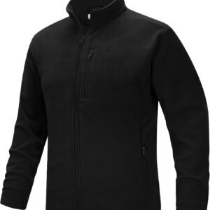 33,000ft Men's Full Zip Fleece Jacket Lightweight Warm Soft ...