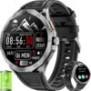 Military Smart Watch for Men 1.85" HD Ultra Screen Touch Scr...