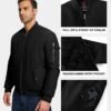 TBMPOY Men's Bomber Jacket Lightweight Winter Windbreaker Zi...