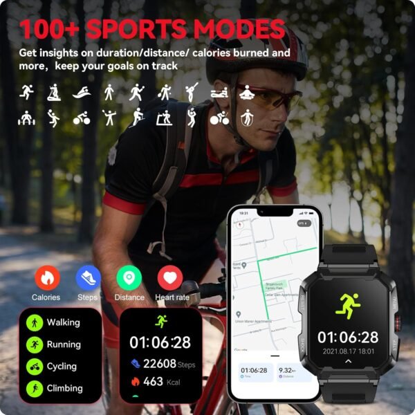 Smart Watch for Men(Answer/Make Call),1.85" 400mAh Military ...