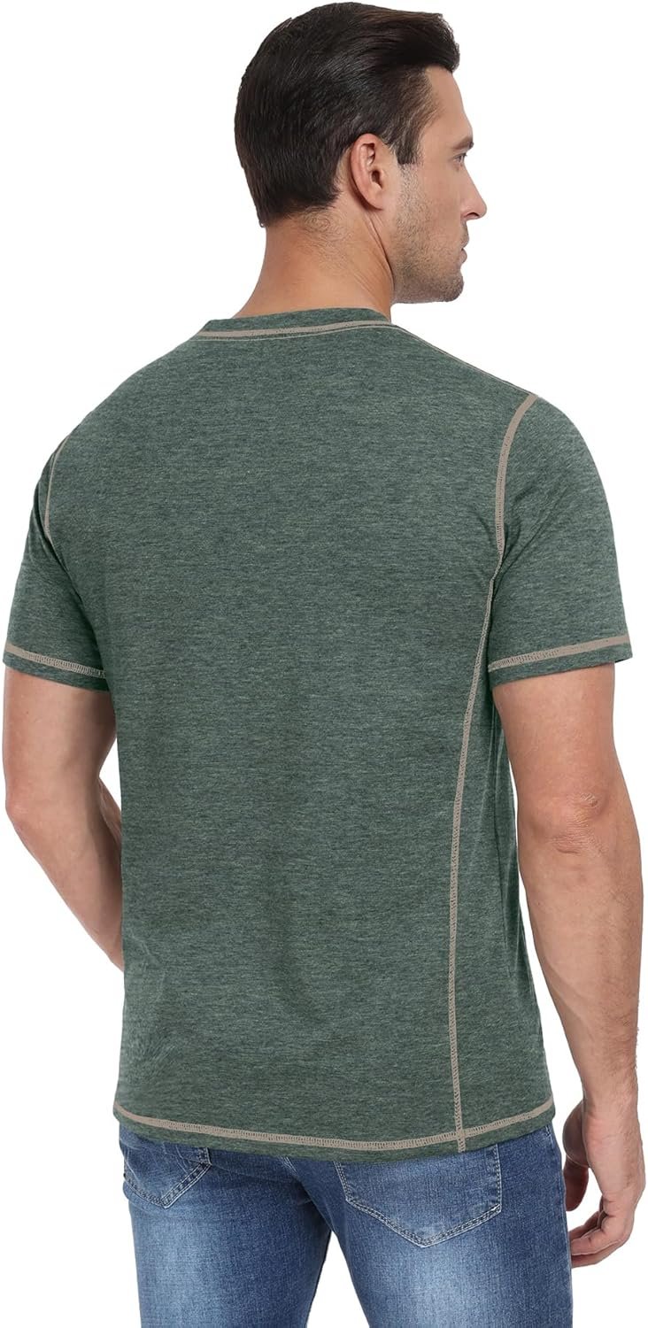 Sailwind Mens Henley Short Sleeve T-Shirt Cotton Maverick Sh... - Image 5