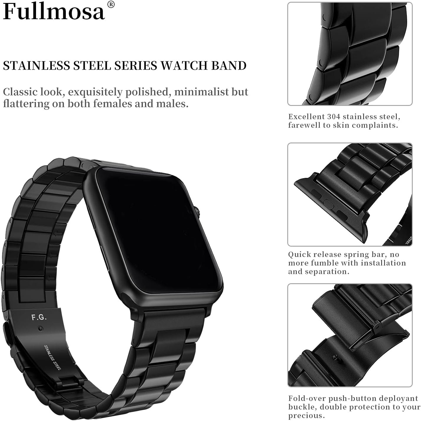 Fullmosa Compatible Apple Watch Bands 49mm 45mm 46mm 44mm 42... - Image 4