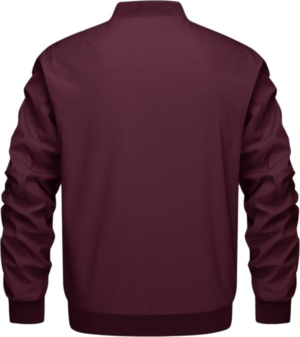 KEFITEVD Men's Jacket Casual Windproof Bomber Jackets Full Z...