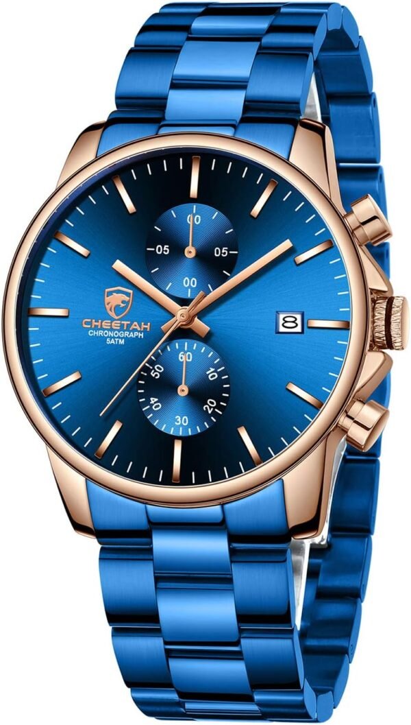 GOLDEN HOUR Fashion Business Mens Watches with Stainless Ste...