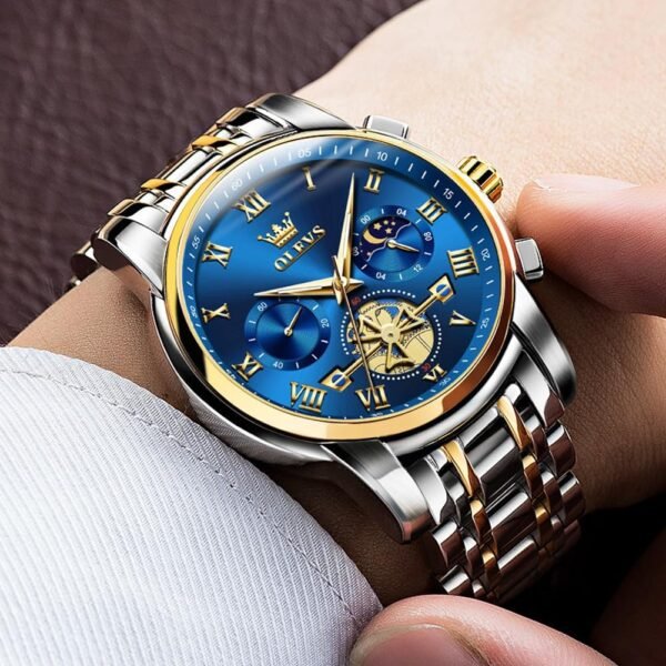 OLEVS Mens Watches Chronograph Business Dress Quartz Stainle...