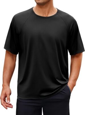 NIASHOT Mens Athletic Short Sleeve T-Shirts Lightweight Mois...